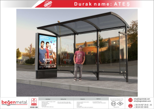 Elektrostatik Boyalı Otobüs Durağı