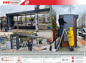 Otobüs Durak Montajı.