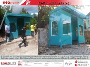 Hair-shaped bus stop production in Türkiye